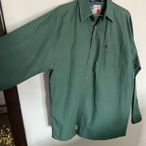 Men's Green Casual Button Down Shirt